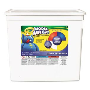 CLAY AND MODELING | Crayola 574415 2 lbs. 8 oz. 4-Pack Model Magic Modeling Compound - Blue, Red, White, Yellow
