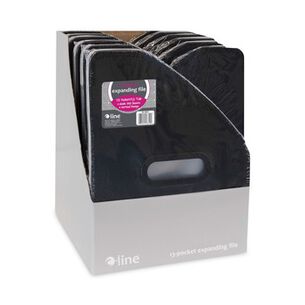FILE FOLDERS | C-Line 58810 10 in. Expansion 13 Sections 1/12-Cut Tabs Vertical Expanding File - Letter Size, Black