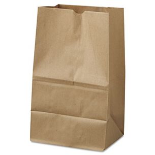 RETAIL STORE SUPPLIES | General 18421 8.25 in. x 5.94 in. x 13.38 in. 40 lbs. Capacity #20 Squat Grocery Paper Bags - Kraft (500/Bundle)