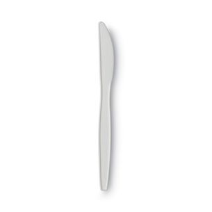 CUTLERY | Dixie PKM21 Mediumweight Plastic Knives - White (1000/Carton)