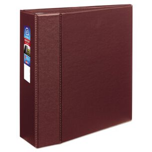 BINDERS | Avery 79364 Heavy-Duty 11 in. x 8.5 in. 4 in. Capacity 3 Locking One Touch EZD Rings Non-View Binder with DuraHinge - Maroon