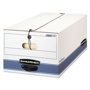 BOXES AND BINS | Bankers Box 0070503 15.25 in. x 19.75 in. x 10.75 in. STOR/FILE Medium-Duty Strength Storage Boxes for Legal Files - White/Blue (4/Carton)