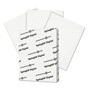 FLASH CARDS | Springhill 015101 8.5 in. x 11 in. 90-lb. Digital Index Card Stock - 92 Bright White (250/Pack)