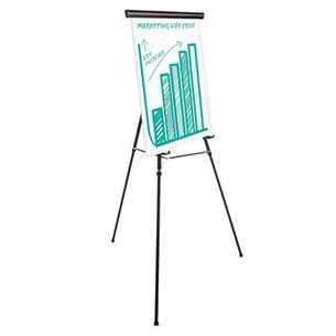 EASELS | Universal UNV43034 69 in. Maximum Height Heavy Duty Presentation Easel - Metal, Black
