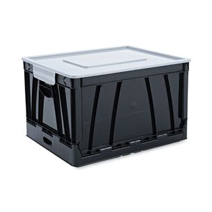 BOXES AND BINS | Universal UNV40010 17.25 in. x 14.25 in. x 10.5 in. Letter/Legal Files Collapsible Crate - Black/Gray (2/Pack)