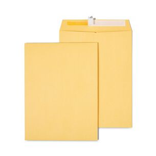 MAILING PACKING AND SHIPPING | Universal UNV40102 #10-1/2 Square Flap 9 in. x 12 in. Self-Adhesive Closure Peel Seal Strip Catalog Envelope - Natural Kraft (100/Box)