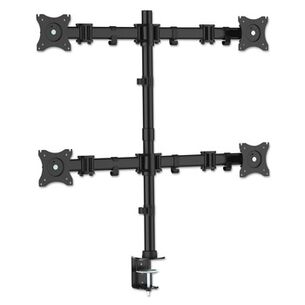 MONITOR STANDS | Kantek MA240 18 lbs. Capacity Articulating Quad Monitor Arm for 13 in. - 27 in. Monitors - Black