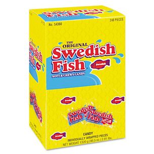 FOOD AND SNACKS | Swedish Fish 00 70462 43146 00 Grab-and-Go Candy Snacks In Reception Box (240-Pieces/Box)
