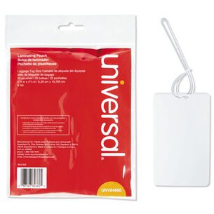 LAMINATING SUPPLIES | Universal UNV84660 2.5 in. x 4.25 in. 5 mil Laminating Pouches - Gloss Clear (25/Pack)