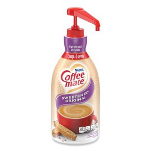COFFEE | Coffee-Mate 12039938 1.5 Liter Liquid Coffee Creamer Pump Dispenser - Sweetened Original