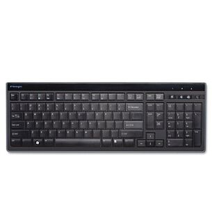 OFFICE ELECTRONICS AND BATTERIES | Kensington K72357USA 104 Keys Slim Type Standard Keyboard - Black/silver