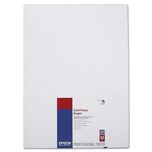 ART AND CRAFT PAPER | Epson S042310 13 in. x 19 in. 21 mil Cold Press Bright Fine Art Paper - Textured Matte White