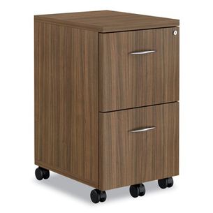 OFFICE CARTS AND STANDS | Alera VA582816WA 15.38 in. x 20 in. x 26.63 in. Valencia Series 2-Drawer Mobile Pedestal - Walnut