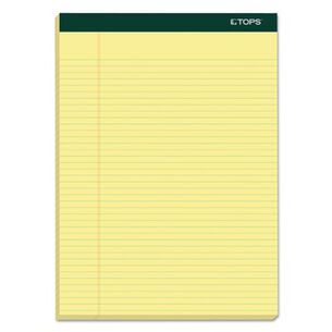 NOTEBOOKS AND PADS | TOPS 63376 Docket 8.5 in. x 11.75 in. Ruled Pads - Narrow, Canary-Yellow (100 Sheets/Pad, 6 Pads/Pack)