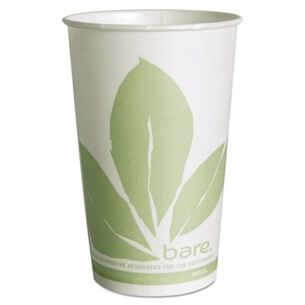 CUPS AND LIDS | SOLO RW16BB-JD110 Bare Eco-Forward 16 oz. Paper Cold Cups - Green/White (1000/Carton)