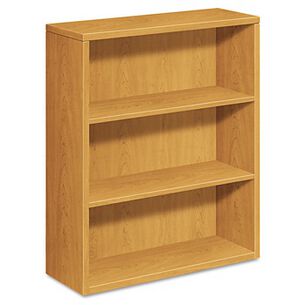 OFFICE FILING CABINETS AND SHELVES | HON H105533.CC 36 in. x 13.13 in. x 43.38 in. 10500 Series 3-Shelf Laminate Bookcase - Harvest