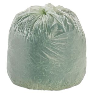 PAPER BAGS | Stout by Envision E4248E85 EcoSafe-6400 42 in. x 48 in. 0.85 mil. 48 Gallon Compostable Bags - Green (40/Box)