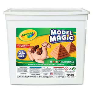 CLAY AND MODELING | Crayola 232412 2 lbs. 8 oz. 4-Pack Model Magic Modeling Compound - Assorted Natural Colors