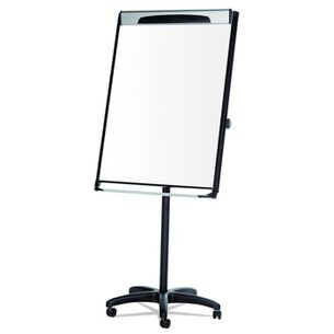EASELS | MasterVision EA48066720 MVI Series 30 in. x 41 in. Magnetic Mobile Easel - White/Black