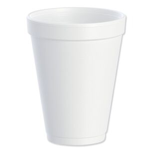 CUPS PLATES CUTLERY | Dart 12J12 12 oz. Foam Drink Cups - White (40/Carton)