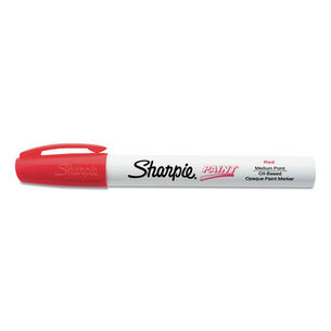 MARKERS | Sharpie 2107613 Medium Bullet Tip Permanent Paint Marker - Red (1 Dozen)