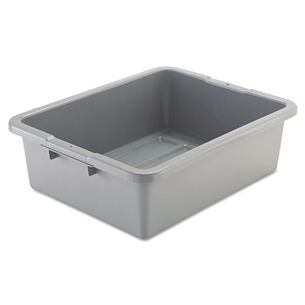 CLEANING CARTS | Rubbermaid Commercial FG335100GRAY 7.13-Gallon 21.5 in. x 17.13 in. x 7 in. Bus/Utility Box - Gray