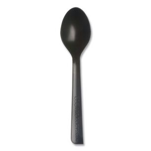 CUTLERY | Eco-Products EP-S113 6 in. 100% Recycled Content Spoon - Black (1000/Carton)