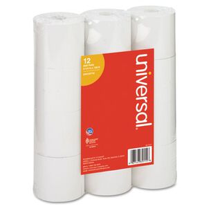 COPY AND PRINTER PAPER | Universal UNV35715 2.25 in. x 150 ft. Impact and Inkjet Print Bond Paper Rolls - White (12/Pack)