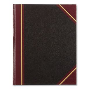 RECORDKEEPING AND FORMS | National 56231 Texthide 10.38 in. x 8.38 in. Sheets Eye-Ease Record Book - Black/Burgundy/Gold Cover