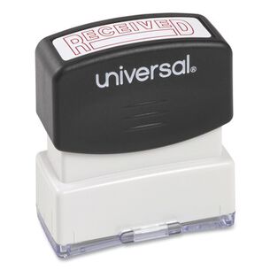  | Universal UNV10067 Pre-Inked Received Message Stamp - Red Ink