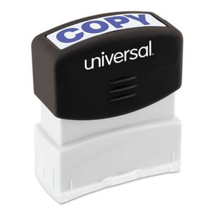STAMPS AND STAMP SUPPLIES | Universal UNV10047 COPY Pre-Inked One Color Message Stamp - Blue