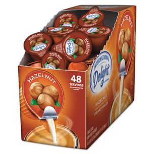 FOOD CONDIMENTS | International Delight WWI02283 0.4375 oz. Flavored Liquid Non-Dairy Coffee Creamer - Hazelnut (48/Box)