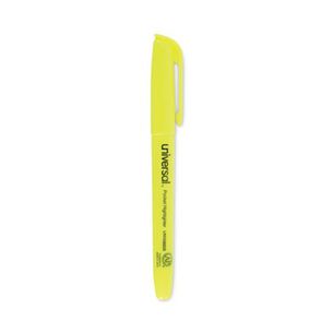 HIGHLIGHTERS | Universal UNV08856 Chisel Tip Pocket Highlighter Value Pack - Yellow (36/Pack)