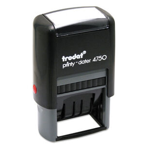 STAMPS AND STAMP SUPPLIES | Trodat 4754 Printy Economy 1.63 in. x 1 in. Self-Inking 5-in-1 Date Stamp - Blue/Red