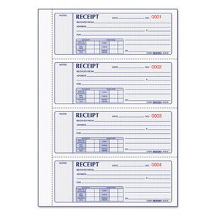 RECORDKEEPING AND FORMS | Rediform 8L818 7 in. x 2.75 in. 3-Part Carbonless Hardcover Money Receipt Book