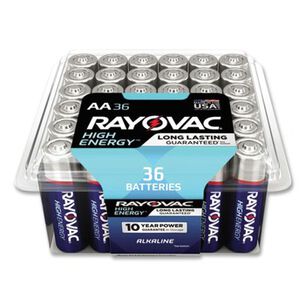 HOUSEHOLD BATTERIES | Rayovac 81536PPK High Energy Premium Alkaline AA Batteries (36/Pack)