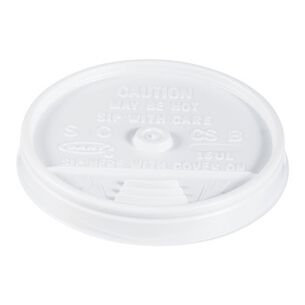 JUST LAUNCHED | Dart 16UL Sip-Thru Lid Plastic Lids for 16 oz. Hot/Cold Foam Cups - White (1000/Carton)
