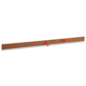MAILROOM EQUIPMENT | Universal UNV43424 24 in. x 1 in. Cork Bulletin Bar - Brown Surface, Silver Aluminum Frame