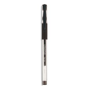PENS | Universal UNV39514 0.5 mm. Fine Comfort Grip Stick Gel Pen - Black Ink, Clear/Black Barrel (1-Dozen)