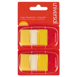 PAGE FLAGS | Universal UNV99006 Page Flags - Yellow (50 Flags/Dispenser, 2 Dispensers/Pack)