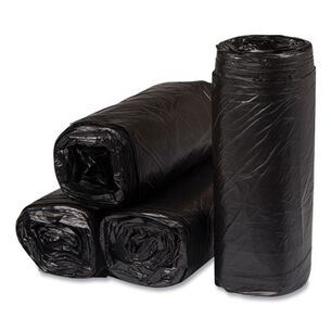 TRASH BAGS | Inteplast Group S243308K 16 Gallon 8 mic 24 in. x 33 in. High-Density Commercial Can Liners - Black (50 Bags/Roll, 20 Interleaved Rolls/Carton)