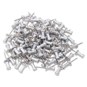 PUSH PINS | GEM CPAL4 0.5 in. Aluminum Head Push Pins - Silver (100/Box)
