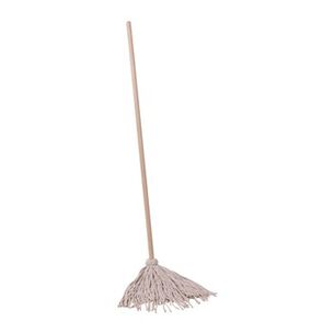 MOPS | Boardwalk BWK120C 54 in. Natural Wood Handle/Deck Mops with #20 White Cotton Head