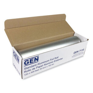 FOOD WRAPS | GEN GEN7110CT Standard Aluminum Foil Roll, 12-in X 500 Ft, 6/carton
