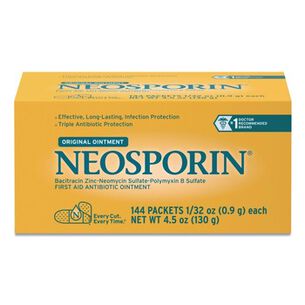 FIRST AID | Neosporin 510425700 0.03 oz. Packet Antibiotic Ointment (144/Box)