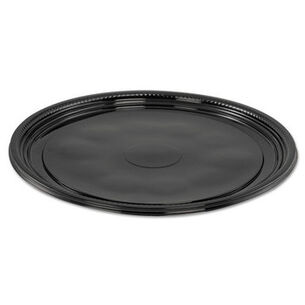 BOWLS AND PLATES | WNA WNA A512PBL 12 in. Diameter Caterline Casuals Thermoformed Plastic Platters - Black (25/Carton)