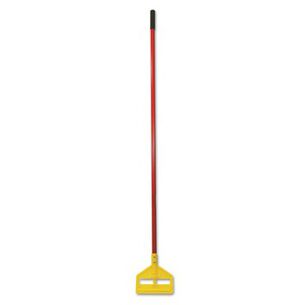 MOPS | Rubbermaid Commercial FGH14600RD00 60 in. Invader Fiberglass Side-Gate Wet-Mop Handle - Red/Yellow