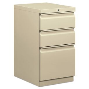 OFFICE CARTS AND STANDS | HON HBMP2B.L Three-Drawer 15 in. x 20 in. x 28 in. Mobile Box/Box/File Pedestal - Putty