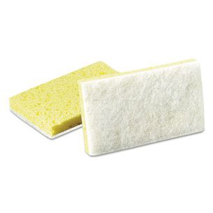 SPONGES AND SCRUBBERS | Scotch-Brite PROFESSIONAL 63 0.7 in. Thick 3.6 in. x 6.1 in. #63 Light-Duty Scrubbing Sponge - Yellow/White (20/Carton)