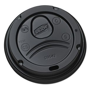 BREAKROOM SUPPLIES | Dixie D9542B 10 oz. - 20 oz. Cups Drink-Thru Plastic Lids - Black (1000/Carton)